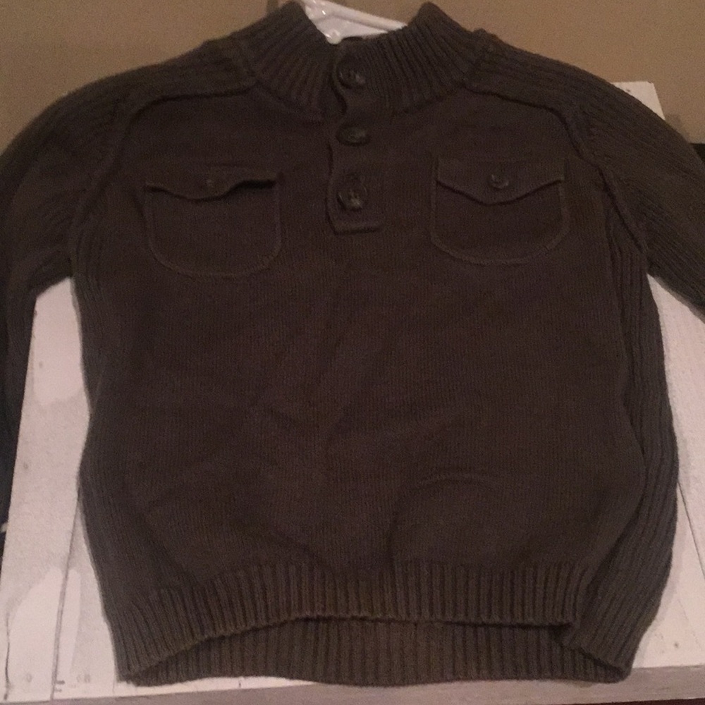 Kids long sleeve green sweater